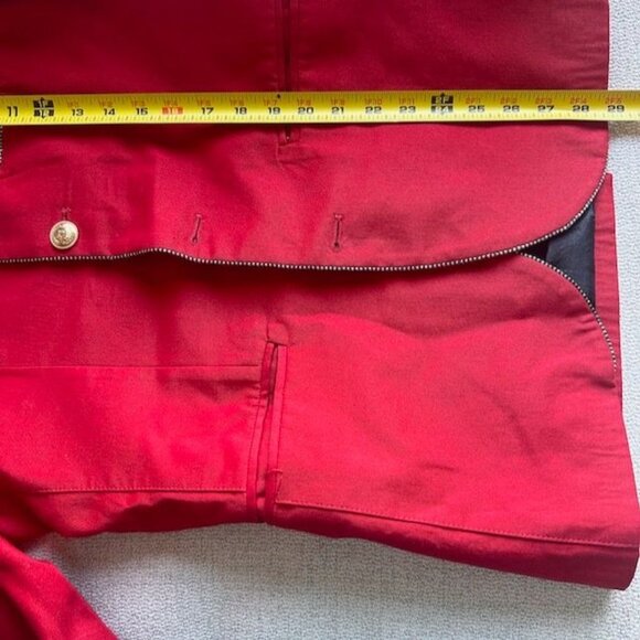 Mondo Men's Red Military Style Jackson Jacket With Gold Buttons Size Medium - Picture 12 of 12